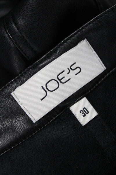Joes Women Black Button Pants 100% Polyurethane Size 30