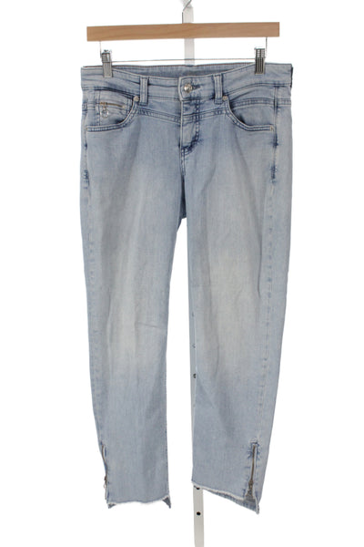 MAC Rich Jeans Womens Cropped Blue Low Rise Cotton Jeans Size 28