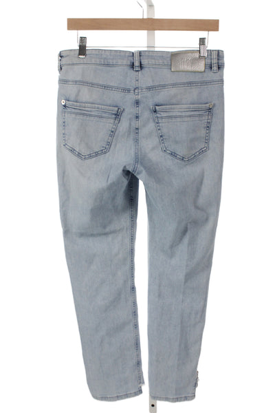 MAC Rich Jeans Womens Cropped Blue Low Rise Cotton Jeans Size 28