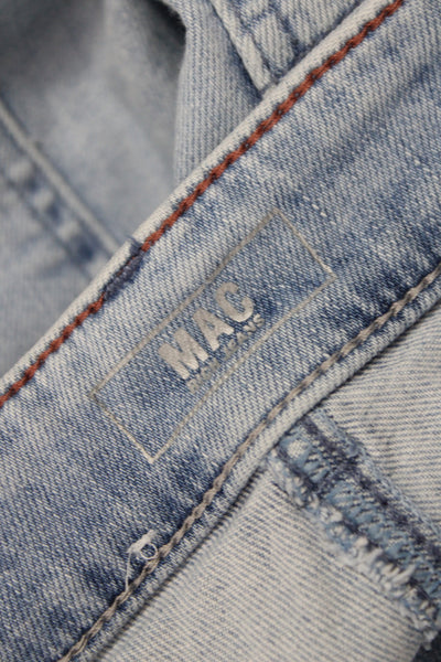 MAC Rich Jeans Womens Cropped Blue Low Rise Cotton Jeans Size 28