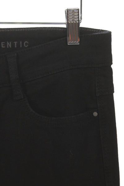 Dream Jeans Women Wide-Leg Jeans Black Cotton High Rise Button Size 38