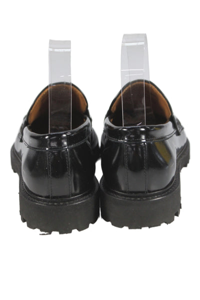 Thursday Everyday Womens Patent Leather Penny Loafers Black Size 7.5