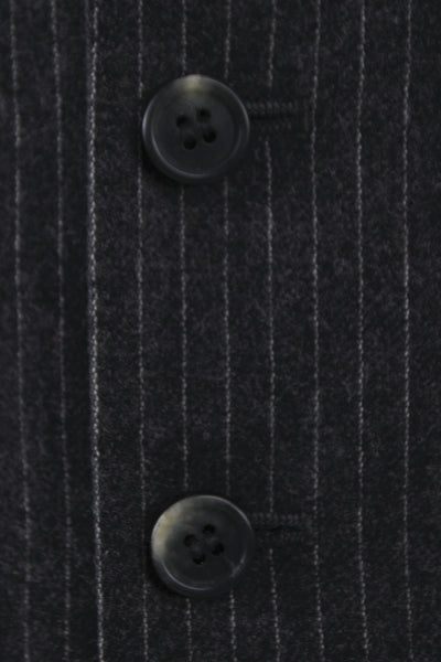 Alexander McQueen Men Gray Wool Striped Vest Size 50