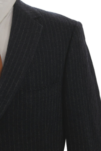 J Crew Men's Gray Striped Wool Button Blazer Size 40