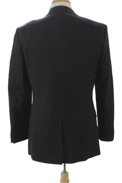 J Crew Men's Gray Striped Wool Button Blazer Size 40