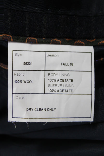J Crew Men's Gray Striped Wool Button Blazer Size 40