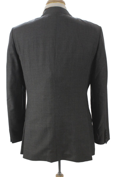 J Crew Mens 2 Piece Suit Jacket Gray 100% Wool Button Solid Size 40