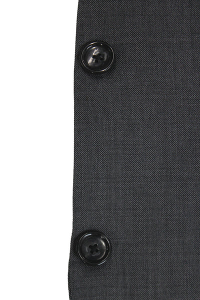 J Crew Mens 2 Piece Suit Jacket Gray 100% Wool Button Solid Size 40
