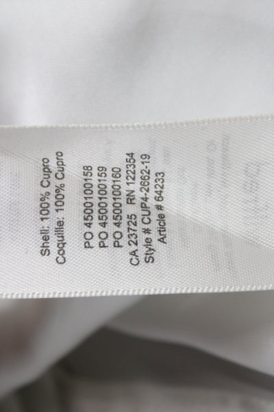 Wilfred Women Cropped Collared Cupro Blouse Long Sleeve White Size S