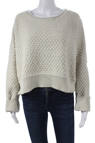 Philosophy By Republic Womens Sweater Ivory Long Sleeve Round Neck Size XL