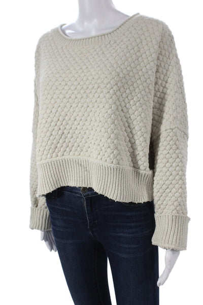 Philosophy By Republic Womens Sweater Ivory Long Sleeve Round Neck Size XL