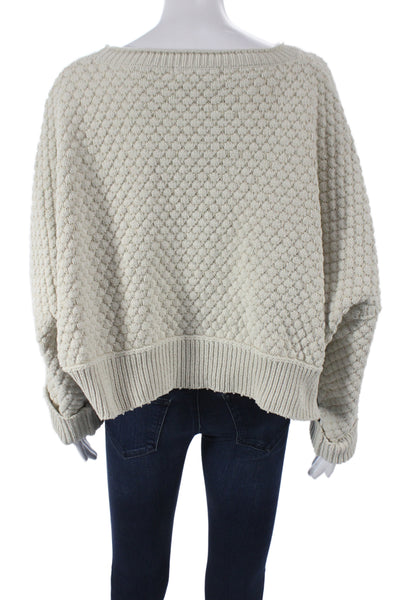 Philosophy By Republic Womens Sweater Ivory Long Sleeve Round Neck Size XL