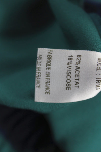 Carolina Ritzler Women Green Colorblock V-Neck Sleeveless Jumpsuit Size 36
