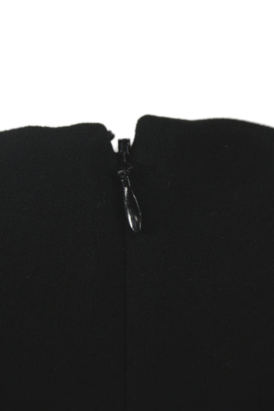 Jonathan Simkhai Womens Sheath Dress Black Short Sleeve Round Neck Size 6