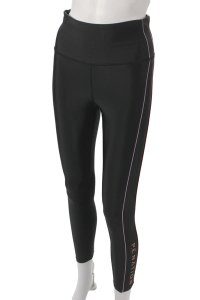 PE Nation Womens Ankle Leggings Black Athleisure 70% Recycled Polyester Size M