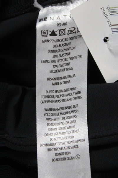 PE Nation Women Black Ankle Leggings Size M