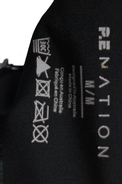 PE Nation Women Black Ankle Leggings Size M
