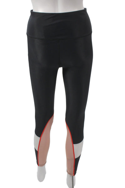PE Nation Women Black Ankle Leggings 78% Recycled Nylon Athleisure Size M