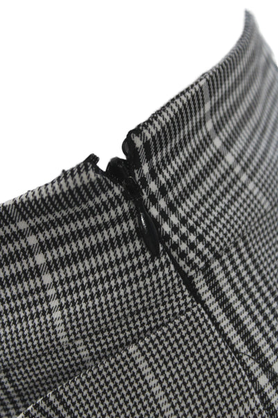 Hellessy Women Ankle Pants Gray Plaid 66% Polyester Zip Inseam 26 Size 8