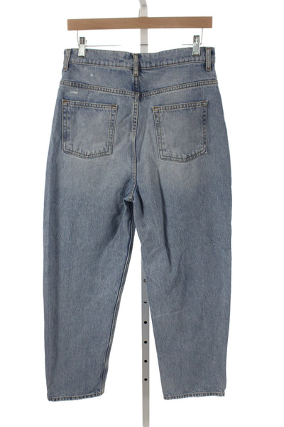 Sandro Women Mom High Rise Blue Cotton Jeans Size 40