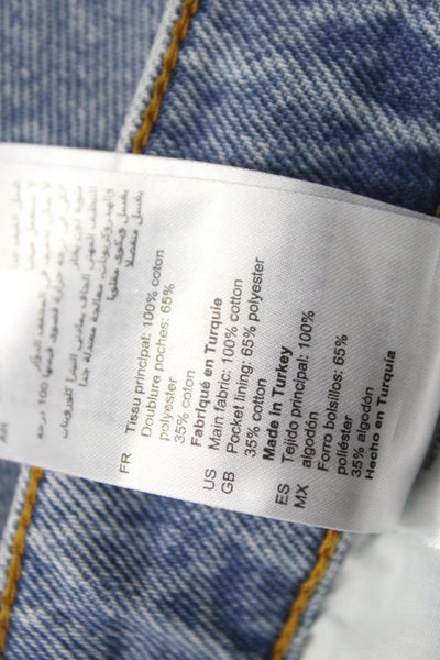 Sandro Women Mom High Rise Blue Cotton Jeans Size 40