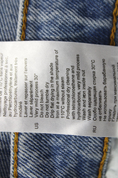 Sandro Women Mom High Rise Blue Cotton Jeans Size 40