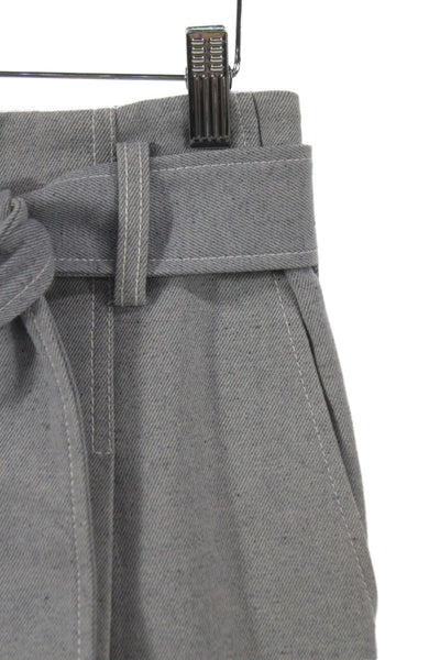 3.1 Phillip Lim Women Paperbag Gray Cotton Pants Size 2