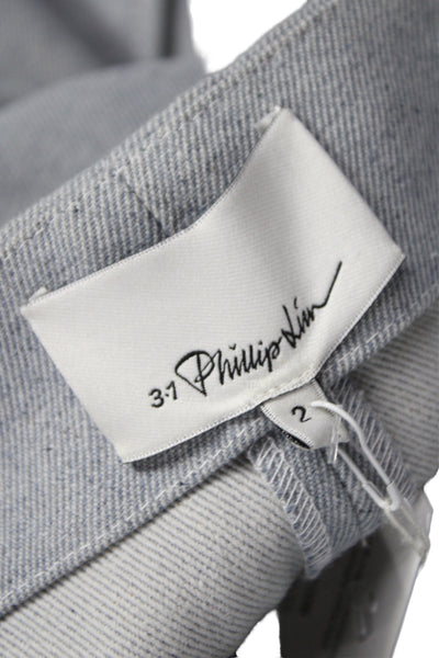 3.1 Phillip Lim Women Paperbag Gray Cotton Pants Size 2