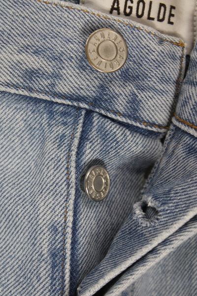 Agolde Women Straight High Rise Blue Jeans Size 27