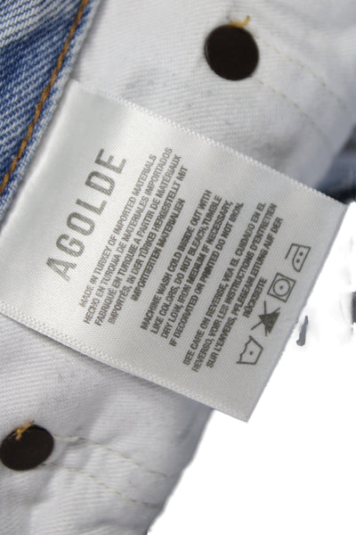 Agolde Women Straight High Rise Blue Jeans Size 27