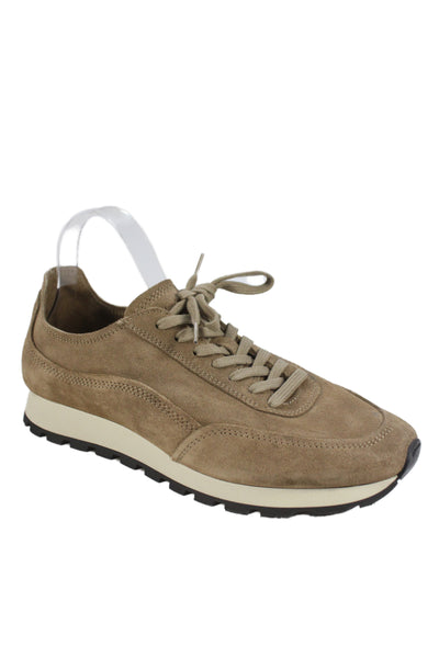 Massimo Dutti Womens Leather Suede Lace Up Sneakers Brown Size 10
