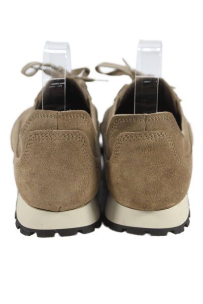 Massimo Dutti Womens Leather Suede Lace Up Sneakers Brown Size 10
