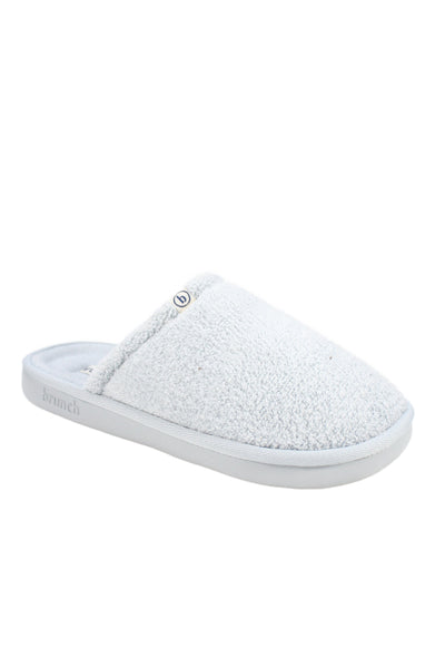 Brunch Womens Polyester Slip On Slippers Baby Blue Size 10