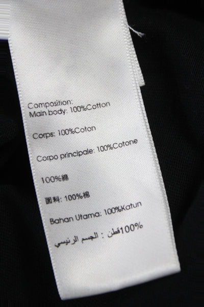 3.1 Phillip Lim Womens Jersey TShirt Black Cotton Crew Neck Short Sleeve Size S