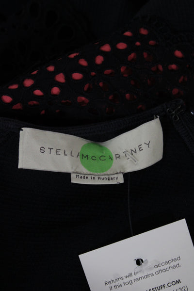 Stella McCartney Womens Fit & Flare Knee Length Black Cotton Dress Size 38
