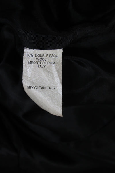 Le Tailleur Women Skirt Suit Black Floral Turtleneck Wool Long Sleeve Size 2