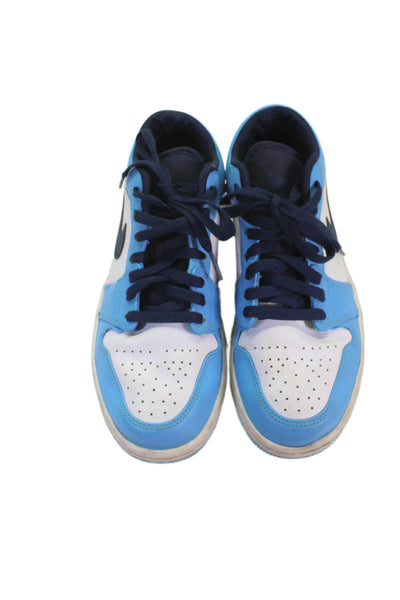 Nike Womens Leather Jordan Low UNC Sneakers Blue Size 8