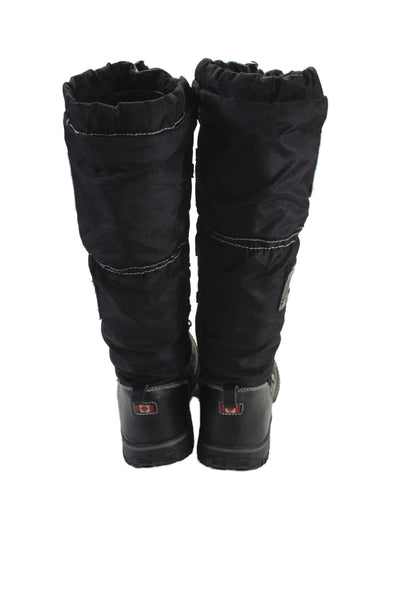 Pajar Womens Lace Up Knee High Waterproof Snow Boots Black Size 6