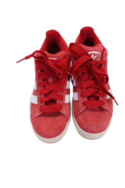 Adidas Mens Suede Lace Up Low Top Campus Sneakers Red Size 8