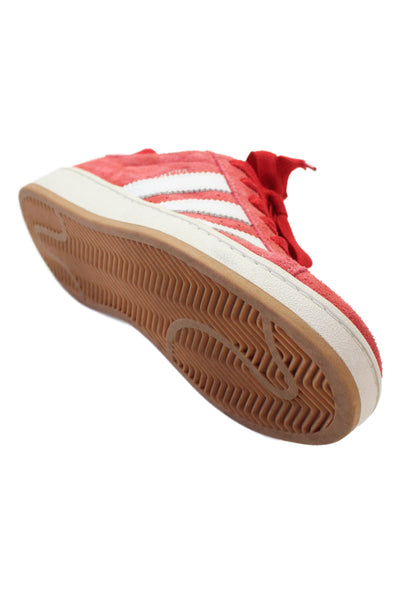 Adidas Mens Suede Lace Up Low Top Campus Sneakers Red Size 8