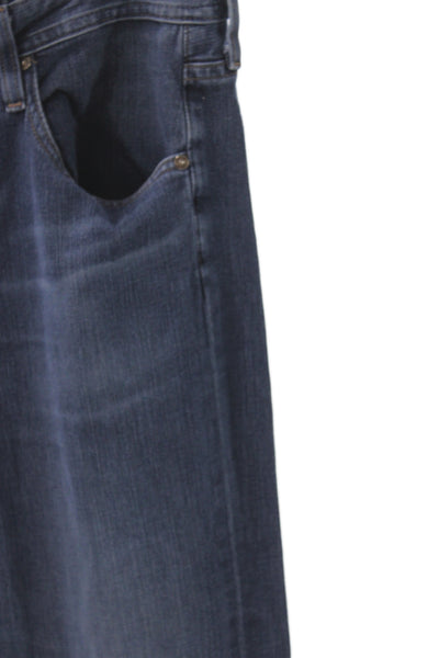 AG Adriano Goldschmied Men's Straight Jeans Blue Cotton Blend Size 34