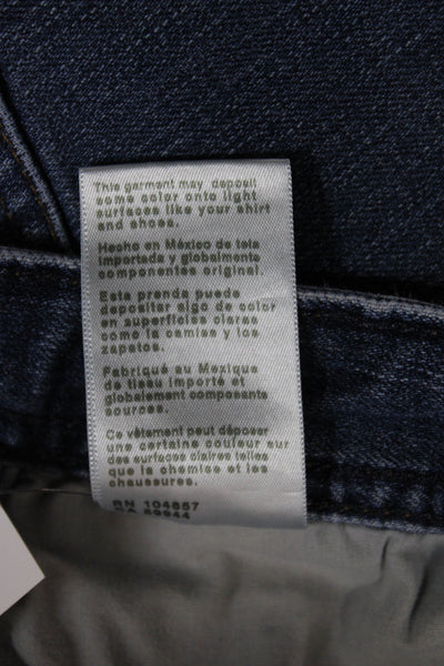 AG Adriano Goldschmied Men's Straight Jeans Blue Cotton Blend Size 34