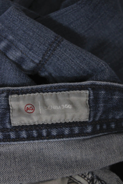 AG Adriano Goldschmied Men's Straight Jeans Blue Cotton Blend Size 34