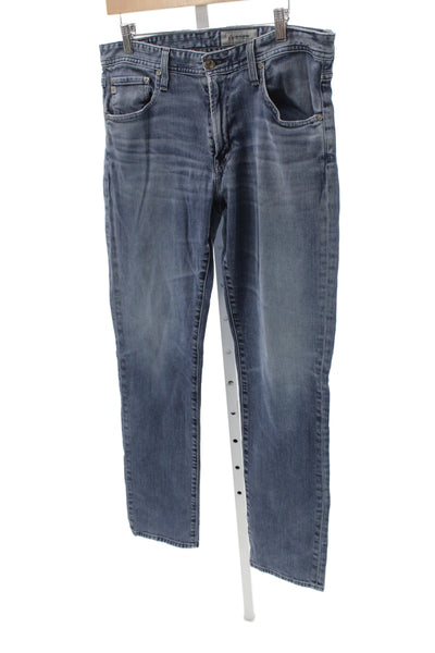 AG Adriano Goldschmied Mens Blue Straight Jeans Size 34