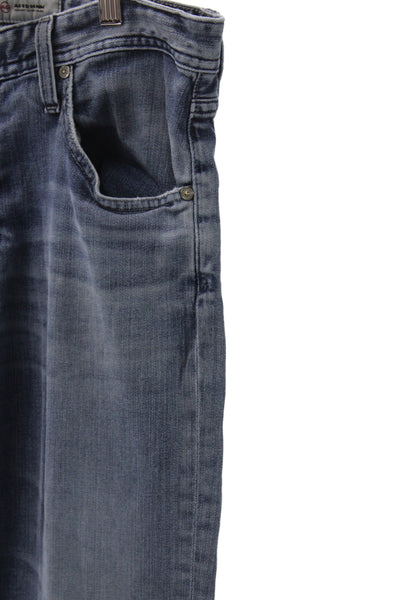 AG Adriano Goldschmied Mens Blue Straight Jeans Size 34