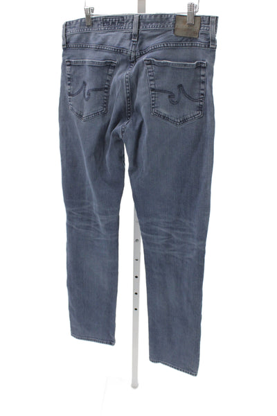 AG Adriano Goldschmied Mens Blue Straight Jeans Size 34