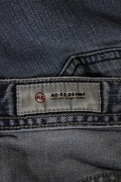 AG Adriano Goldschmied Mens Blue Straight Jeans Size 34
