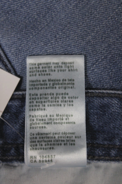 AG Adriano Goldschmied Mens Straight Jeans Blue Cotton Blend Button Size 34