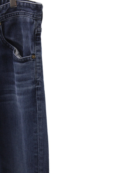 AG Adriano Goldschmied Mens Straight Blue Cotton Blend Jeans Size 34