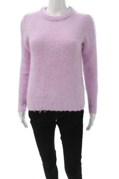 J Crew Women Pullover Crew Neck Alpaca Long Sleeve Pink Size 2XS
